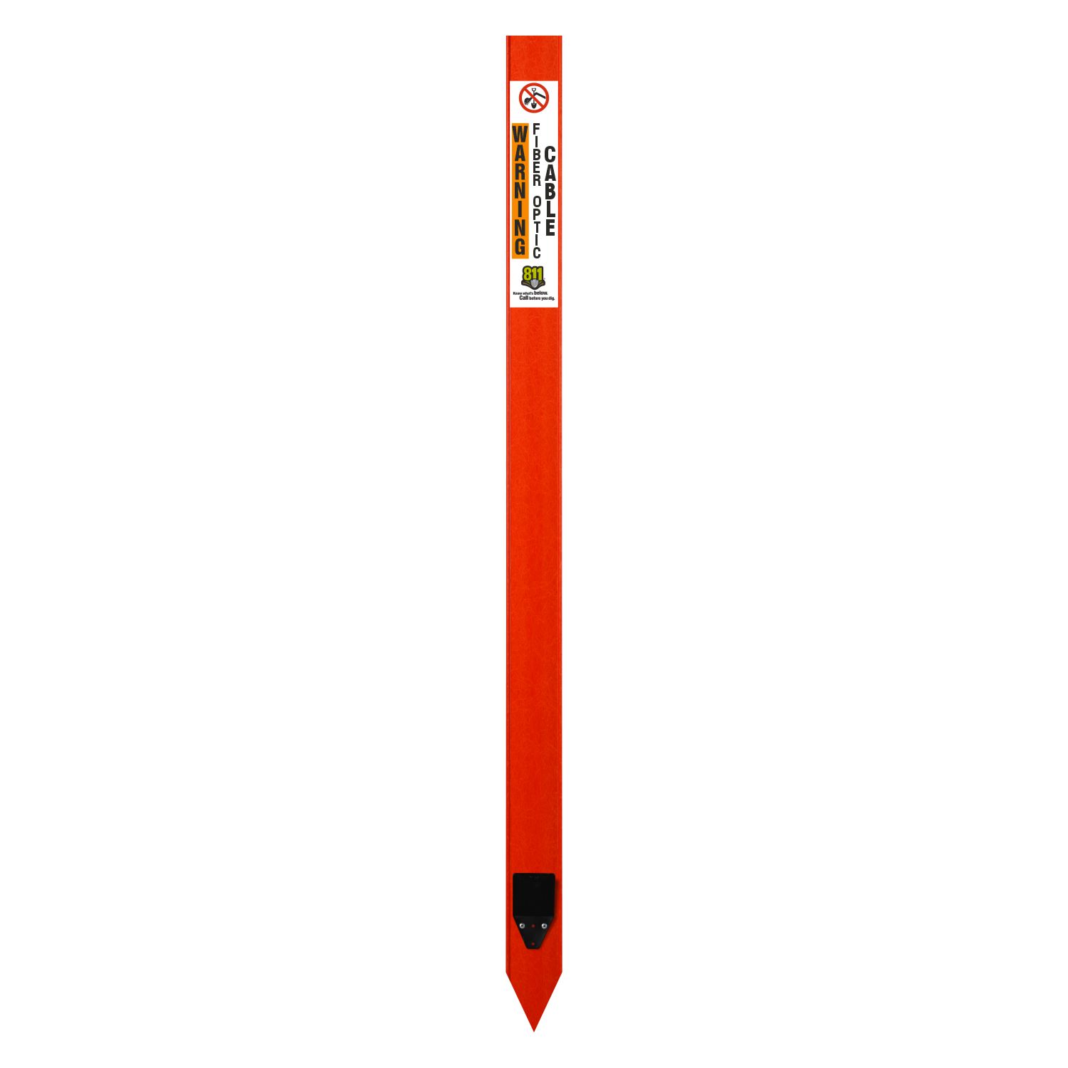 Warning Buried Fiber Optic Cable Flat Marker